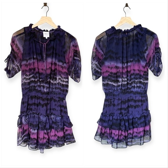 Misa Los Angeles Becca Dress Purple Tie Dye, Size Small‎ - Picture 3 of 16